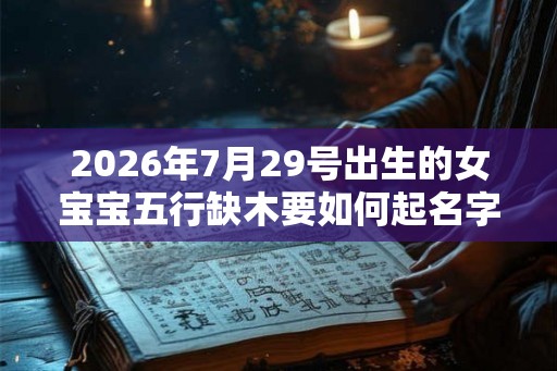 2026年7月29号出生的女宝宝五行缺木要如何起名字