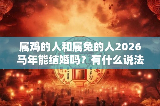 属鸡的人和属兔的人2026马年能结婚吗?有什么说法吗? 属鸡的人和属兔的人2026马年能结婚吗?有什么说法吗?
