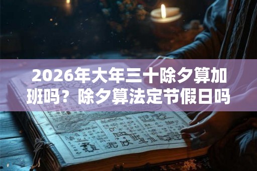2026年大年三十除夕算加班吗？除夕算法定节假日吗？