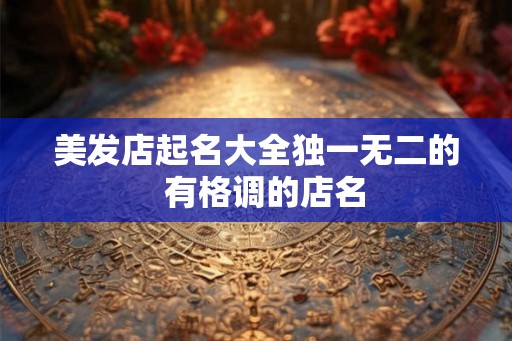 美发店起名大全独一无二的  有格调的店名