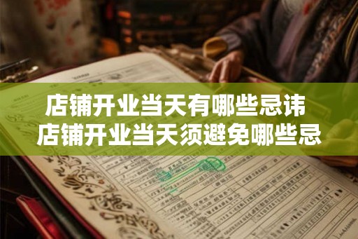店铺开业当天有哪些忌讳 店铺开业当天须避免哪些忌讳
