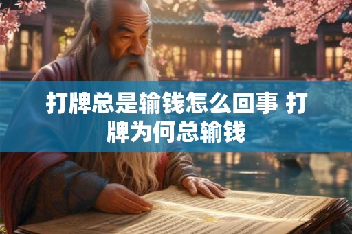 打牌总是输钱怎么回事 打牌为何总输钱