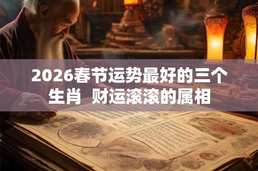 2026春节运势最好的三个生肖  财运滚滚的属相