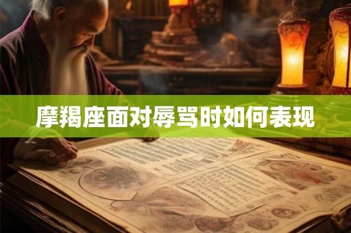 摩羯座面对辱骂时如何表现