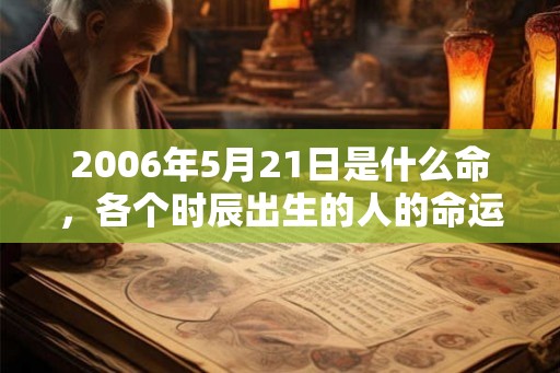 2006年5月21日是什么命，各个时辰出生的人的命运