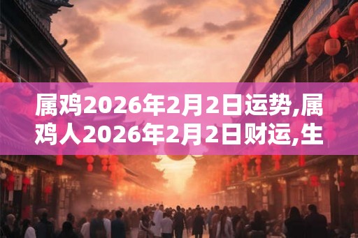 属鸡2026年2月2日运势,属鸡人2026年2月2日财运,生肖鸡2026年2月2日运势