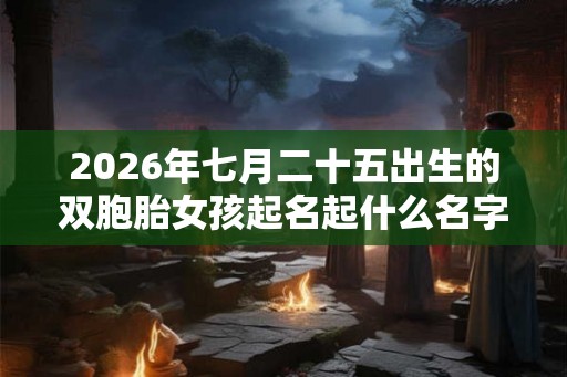 2026年七月二十五出生的双胞胎女孩起名起什么名字好听，五行属什么