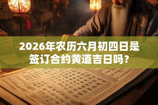 2026年农历六月初四日是签订合约黄道吉日吗? 2026年农历六月初四日是签订合约黄道吉日吗?