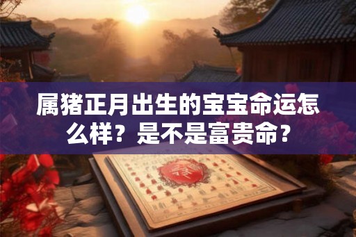 属猪正月出生的宝宝命运怎么样？是不是富贵命？