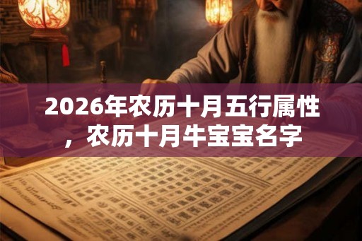 2026年农历十月五行属性，农历十月牛宝宝名字