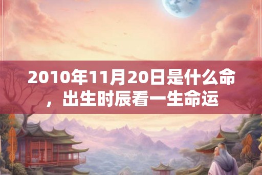 2010年11月20日是什么命，出生时辰看一生命运