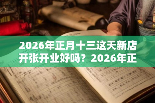 2026年正月十三这天新店开张开业好吗？2026年正月十三财神方位在哪？