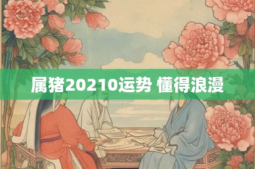 属猪20210运势 懂得浪漫 属猪20210运势 懂得浪漫