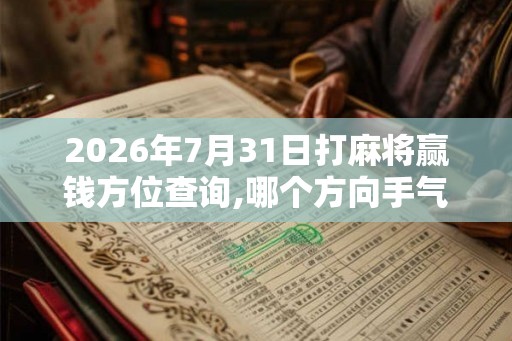 2026年7月31日打麻将赢钱方位查询,哪个方向手气佳
