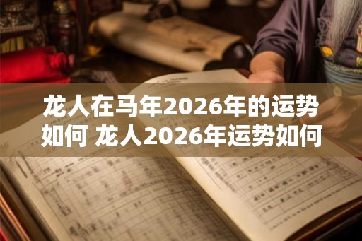龙人在马年2026年的运势如何 龙人2026年运势如何