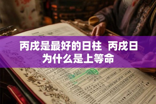 丙戌是最好的日柱 丙戌日为什么是上等命 丙戌是最好的日柱 丙戌日为什么是上等命