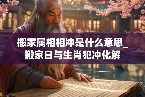 搬家属相相冲是什么意思_搬家日与生肖犯冲化解