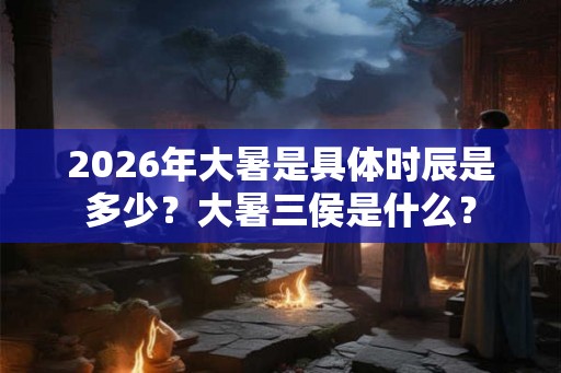2026年大暑是具体时辰是多少？大暑三侯是什么？