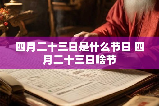 四月二十三日是什么节日 四月二十三日啥节