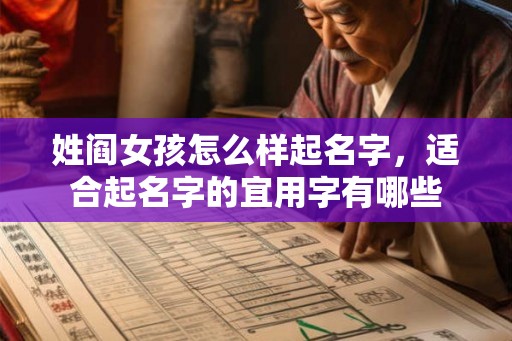 姓阎女孩怎么样起名字,适合起名字的宜用字有哪些 姓阎女孩怎么样起名字,适合起名字的宜用字有哪些