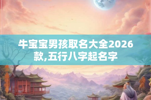 牛宝宝男孩取名大全2026款,五行八字起名字 牛宝宝男孩取名大全2026款,五行八字起名字