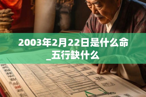 2003年2月22日是什么命_五行缺什么