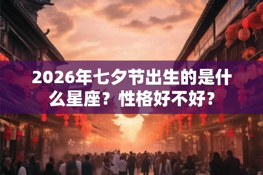 2026年七夕节出生的是什么星座？性格好不好？