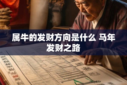 属牛的发财方向是什么 马年发财之路