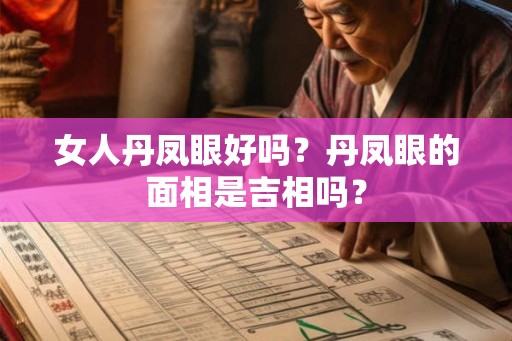 女人丹凤眼好吗？丹凤眼的面相是吉相吗？