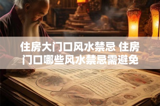 住房大门口风水禁忌 住房门口哪些风水禁忌需避免