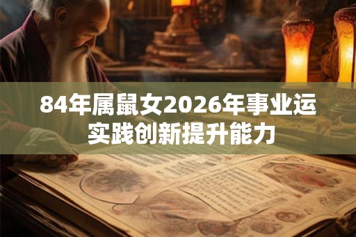 84年属鼠女2026年事业运 实践创新提升能力