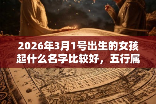 2026年3月1号出生的女孩起什么名字比较好，五行属什么