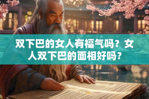 双下巴的女人有福气吗?女人双下巴的面相好吗? 双下巴的女人有福气吗?女人双下巴的面相好吗?