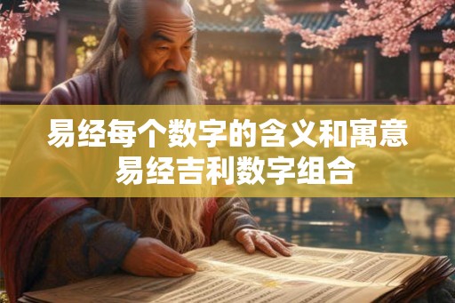 易经每个数字的含义和寓意  易经吉利数字组合