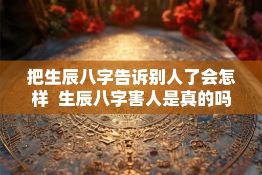 把生辰八字告诉别人了会怎样 生辰八字害人是真的吗 把生辰八字告诉别人了会怎样 生辰八字害人是真的吗