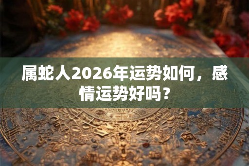 属蛇人2026年运势如何，感情运势好吗？