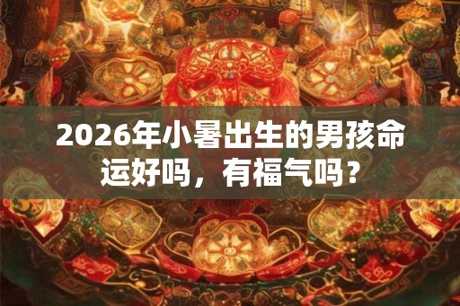 2026年小暑出生的男孩命运好吗，有福气吗？
