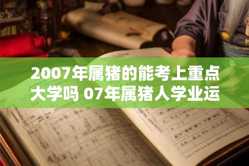 2007年属猪的能考上重点大学吗 07年属猪人学业运势