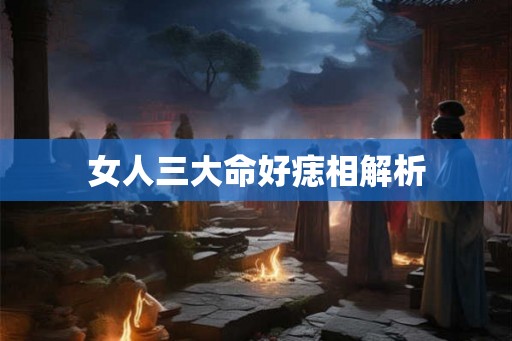 女人三大命好痣相解析