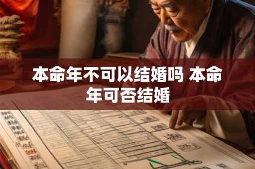 本命年不可以结婚吗 本命年可否结婚