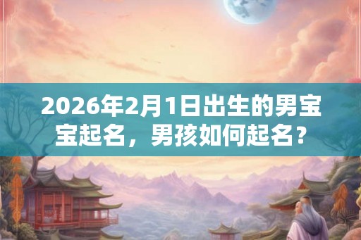 2026年2月1日出生的男宝宝起名，男孩如何起名？