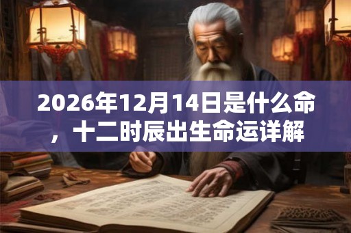 2026年12月14日是什么命，十二时辰出生命运详解