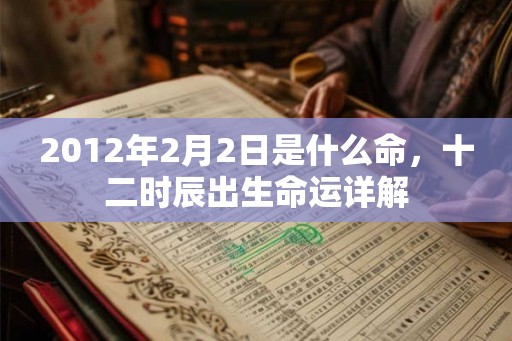 2012年2月2日是什么命，十二时辰出生命运详解
