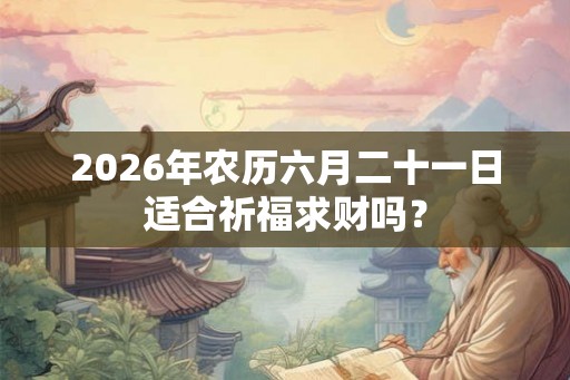 2026年农历六月二十一日适合祈福求财吗? 2026年农历六月二十一日适合祈福求财吗?