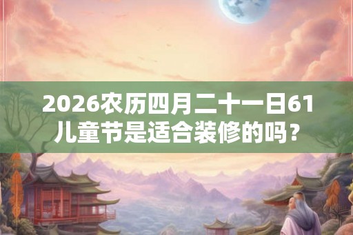 2026农历四月二十一日61儿童节是适合装修的吗？
