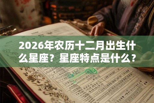 2026年农历十二月出生什么星座？星座特点是什么？