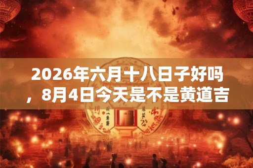 2026年六月十八日子好吗,8月4日今天是不是黄道吉日 2026年六月十八日子好吗,8月4日今天是不是黄道吉日