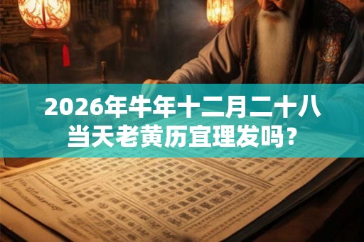 2026年牛年十二月二十八当天老黄历宜理发吗？
