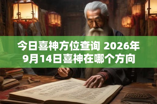 今日喜神方位查询 2026年9月14日喜神在哪个方向