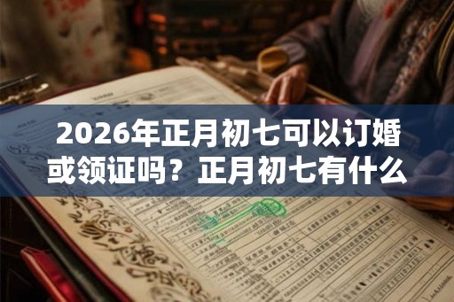 2026年正月初七可以订婚或领证吗？正月初七有什么禁忌？